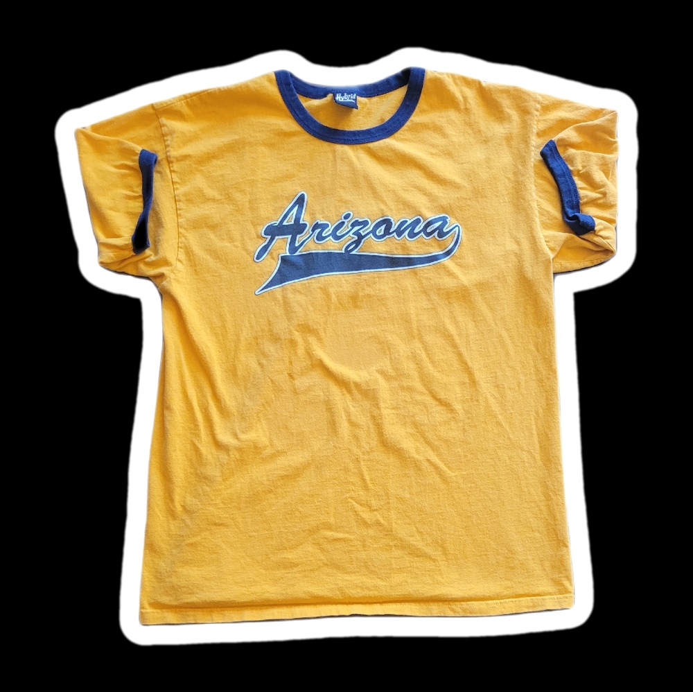 hybrid tees arizona yellow 90s 2000s styled streetwear baggy tee y2k